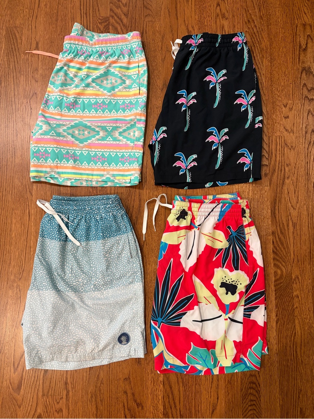 Chubbies Men’s 2XL (7” inseam) Swim Trunks Lot of 4